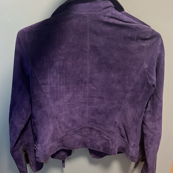 Reiss purple suede style jacket USA 2 - Picture 4 of 4